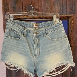 Guess Women's Faded Blue Jean Shorts